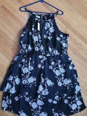 Maurices Dress Womens XXL Black Floral Sleeveless Sundress NWT